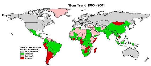Figure #2: Slum Trends 1990-2001 (source: