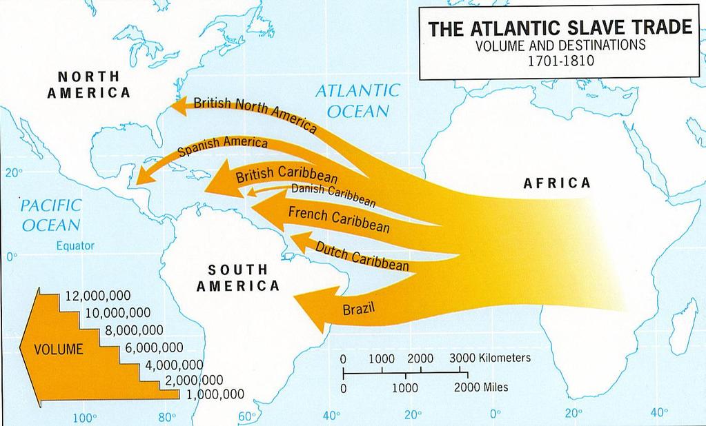 From 12 to 20 million Africans were forced from their homelands in