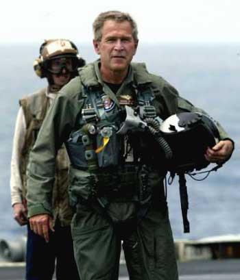 Bush on the Flight Deck, Before