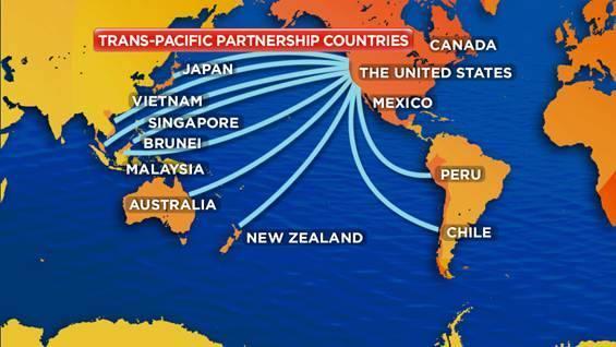 TPP trade flows 2014 Trade Flows between US and TPP Members ($billion)