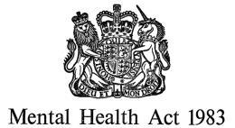 The Mental Health Act The Mental Health Act (1983 & 2007) is the law that ensures people who have a learning disability or Autism or mental health condition are sent to psychiatric hospital if