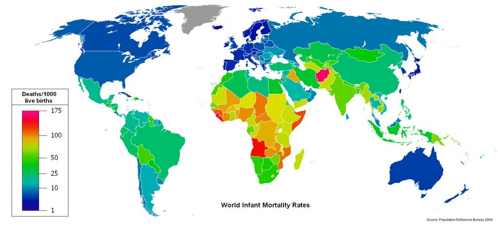 Infant Mortality Rates Infant death rates are