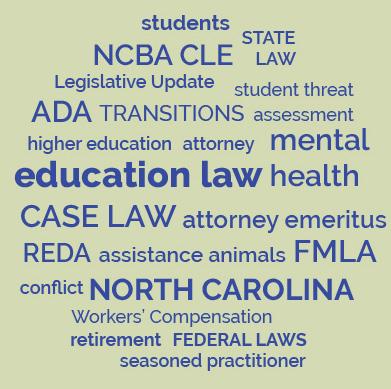 Calm in the Midst of the Storm: Legal Issues Surrounding Student and Employee Mental Health 2018 Education Law Section Annual Meeting Live (#684EDM) and Live Webcast (#684LWC) Friday, April 13, 2018