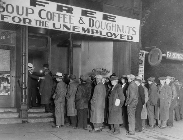 The Great Depression In October 1929 the booming stock market crashed, wiping out many investors.