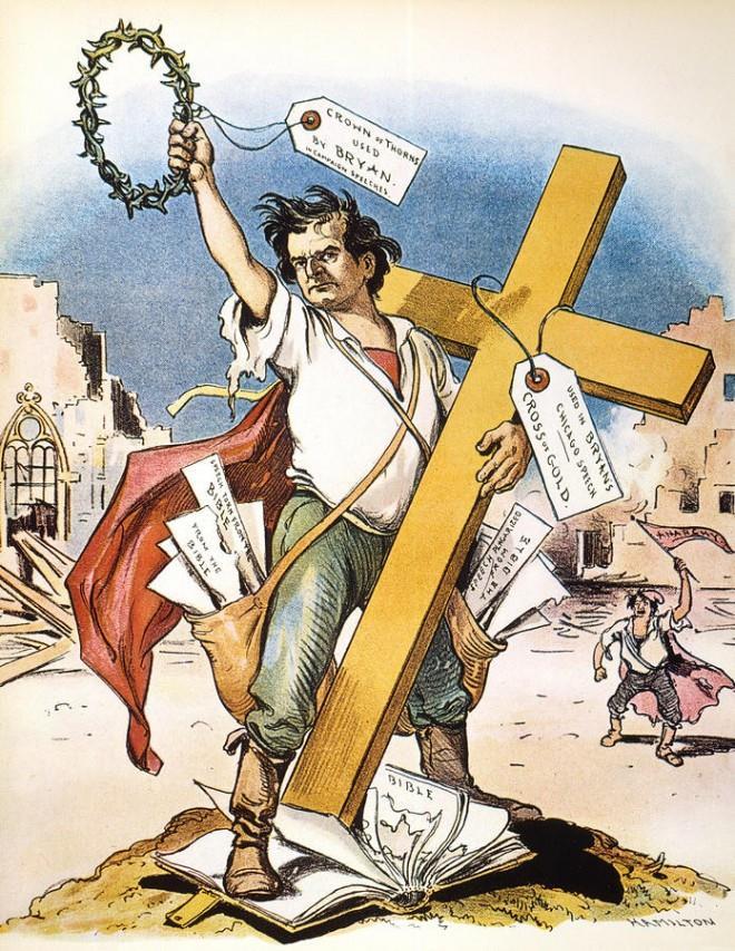 THE CROSS OF GOLD Before we take a look at an excerpt of the Cross of Gold speech, let s take a look at this political cartoon.