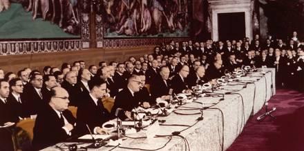1957: Treaty of Rome Signing of the Treaty of Rome The six founding