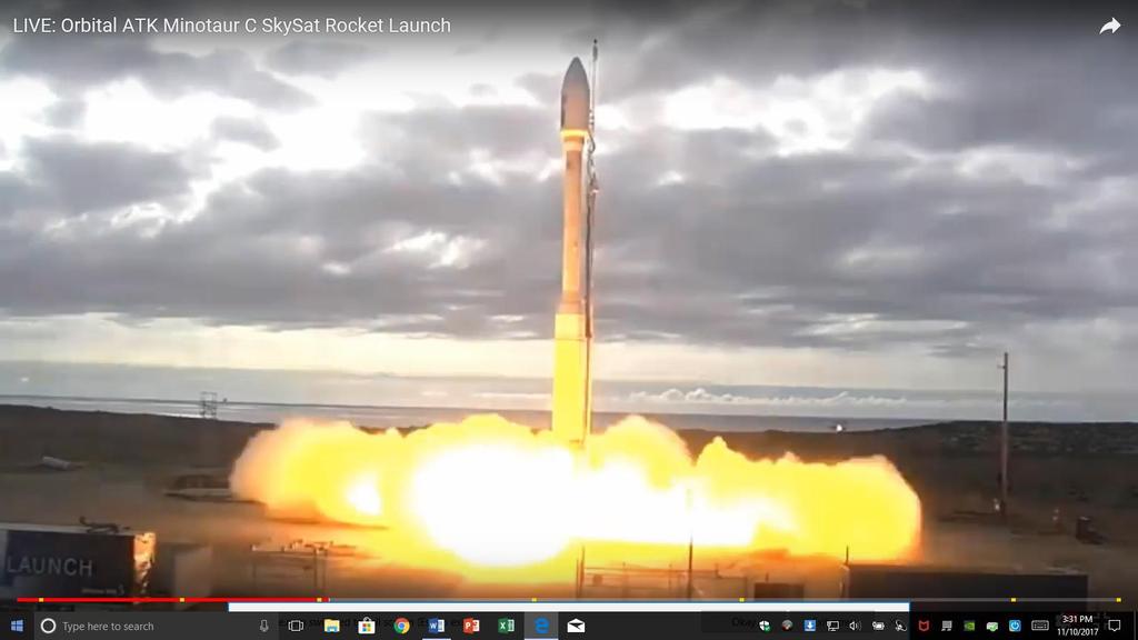Orbital ATK Minotaur C Launches SkySat Screenshot of Minotaur C Launch on October 31, 2017 Orbital ATK s Taurus-XL rocket now renamed Minotaur-C returned to flight on Tuesday with a commercial