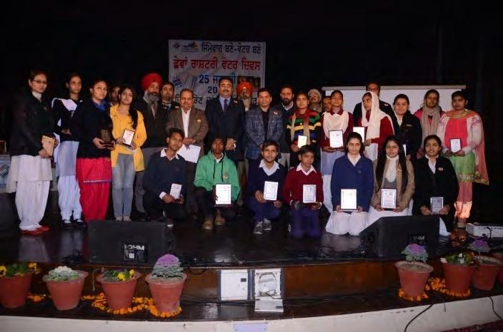 Winners of different activities, performed