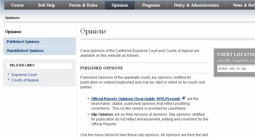 California Cases -