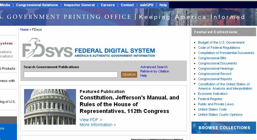 GPO s Federal Digital