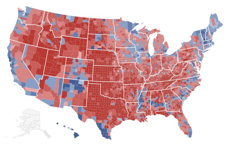 President the Counties Map Obama o 60,652,149 (50.