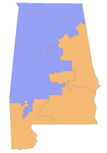 RCV in Multi-Member Districts Fair Representation Voting Alabama A District # of Seats Dem Part. Black VAP B A A 4 38% 24% B 3 35% 26% Partisan Breakdown Fair reflection: 4 R, 2 D, 1?