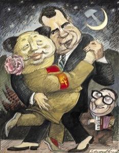 Nixon Plays the China Card While the US was still engaged in Vietnam, Kissinger arranged a daring move for Nixon The US & USSR were still engaged in the Cold War, but the US & China were