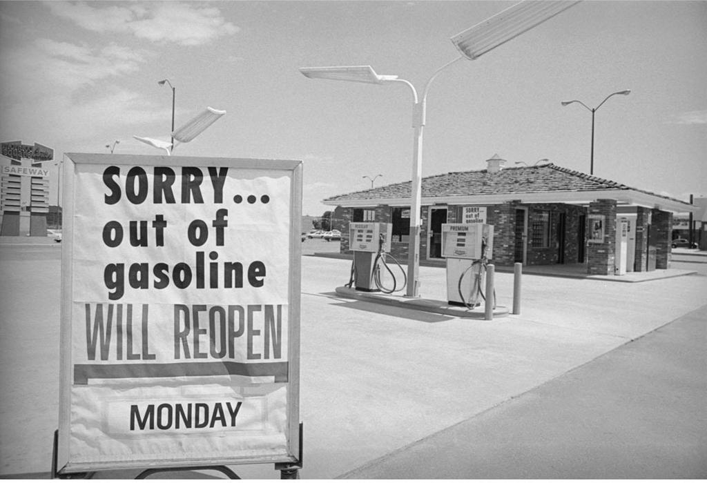 Oil crisis, 1973 The scarcity of oil was dealt with by the rationing of gasoline.