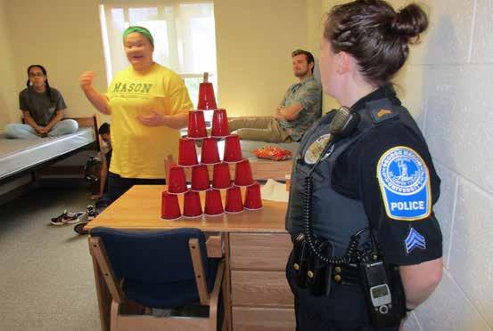 Captain Ross conducting alcohol awareness training with residential students ON-CAMPUS RESOURCES Alcoholics Anonymous meetings occur on campus during the school year.