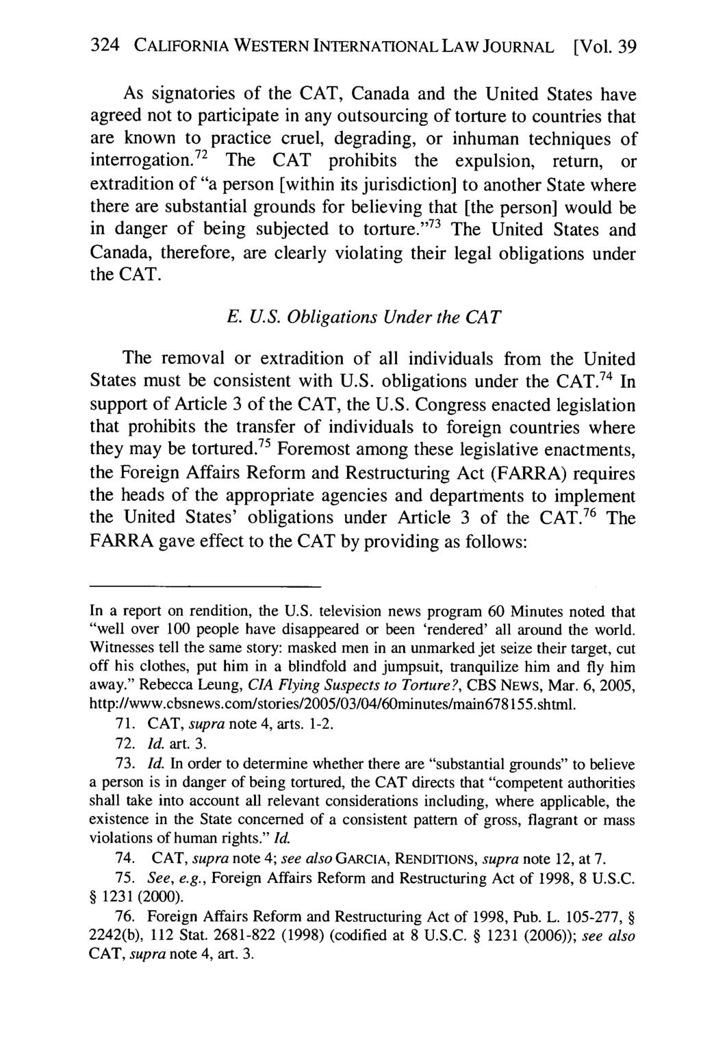 324 CALIFORNIA California Western WESTERN International INTERNATIONAL Law Journal, Vol. 39 [2008], No. 2, Art. 4 LAW JOURNAL [Vol.