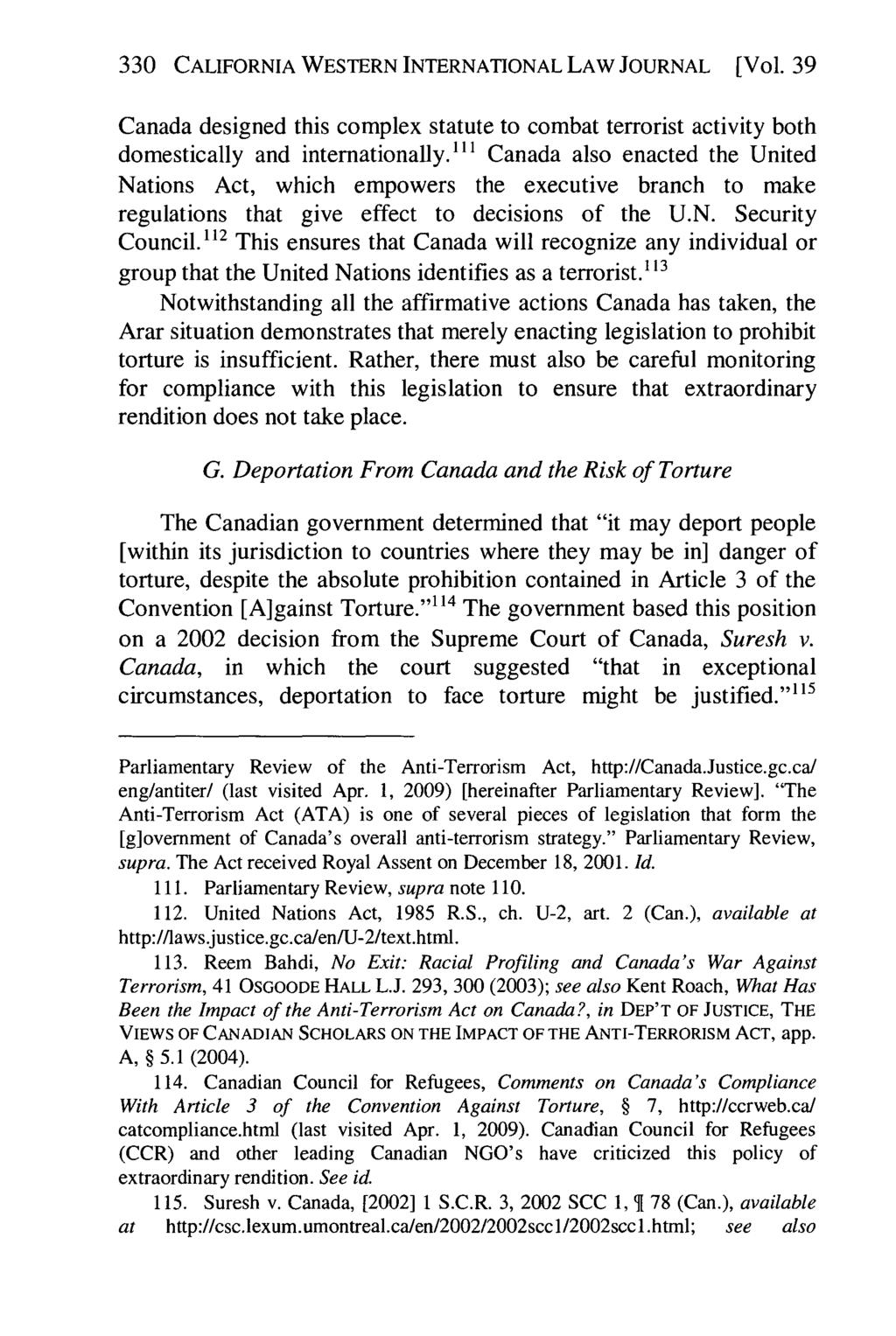 California Western International Law Journal, Vol. 39 [2008], No. 2, Art. 4 330 CALIFORNIA WESTERN INTERNATIONAL LAW JOURNAL [Vol.
