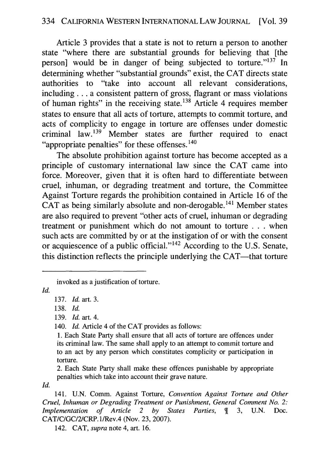 California Western International Law Journal, Vol. 39 [2008], No. 2, Art. 4 334 CALIFORNIA WESTERN INTERNATIONAL LAW JOURNAL [Vol.