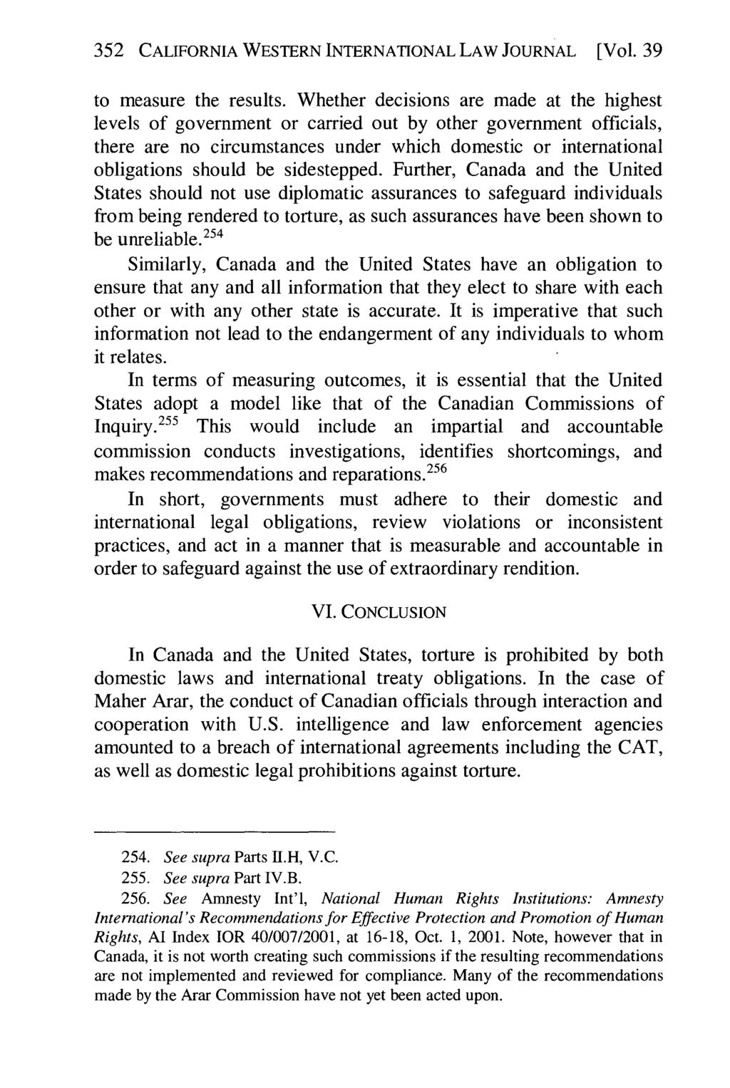 California Western International Law Journal, Vol. 39 [2008], No. 2, Art. 4 352 CALIFORNIA WESTERN INTERNATIONAL LAW JOURNAL [Vol. 39 to measure the results.