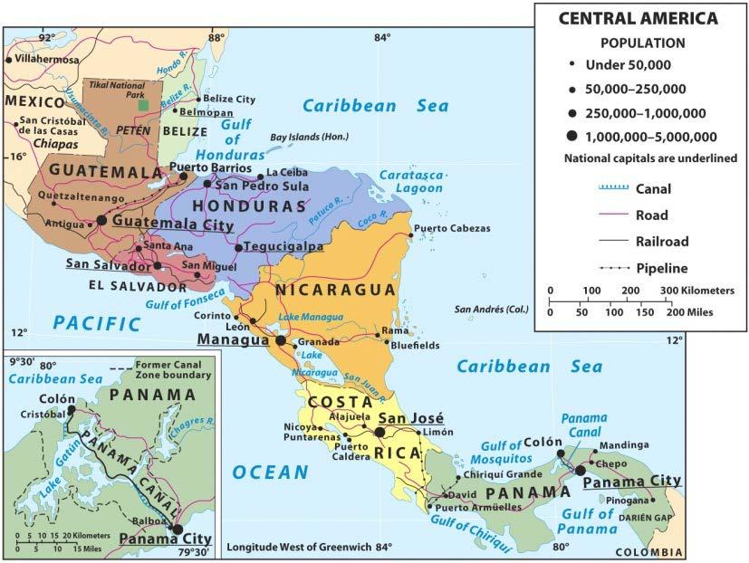 The Central American Republics: History more like a Caribbean island British dependency Changing demographics Emigration of African Belizeans Replaced by other Central American refugees