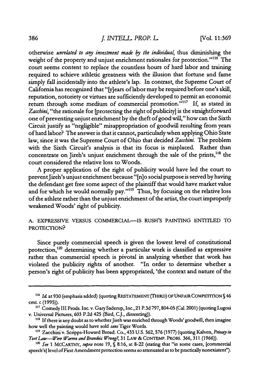 Journal of Intellectual Property Law, Vol. 11, Iss. 2 [2004], Art. 6 J. INTELL PROP. L[ [Vol.