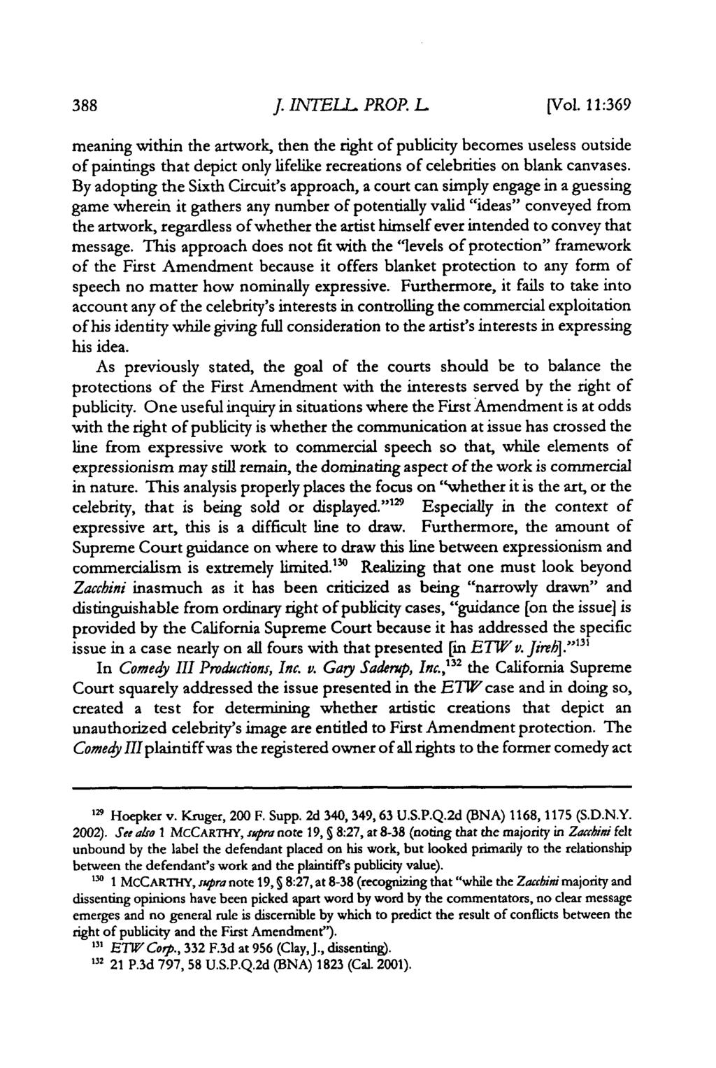 Journal of Intellectual Property Law, Vol. 11, Iss. 2 [2004], Art. 6 J. INTELL PROP. L [Vol.