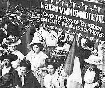 First Feminist Wave Seneca Falls Convention 1848 A protest march / gathering that called for women s rights Women s suffrage In 1918, Woodrow Wilson announced that women's suffrage was