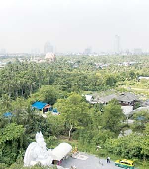 Bang Krachao is an artificial island formed by a canal and a bend in the meandering Chao Praya river.