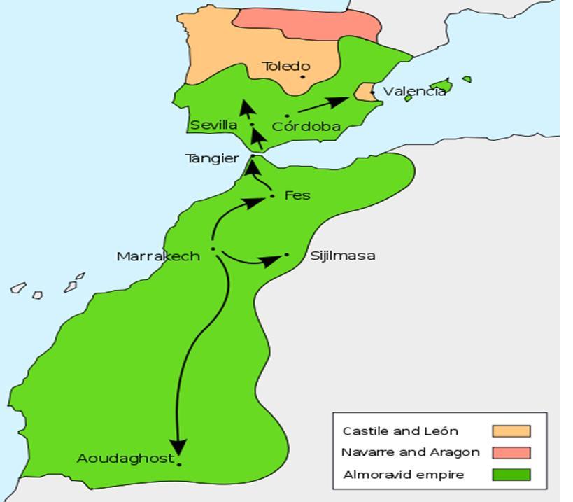 Morocco prior to the European colonization of the country in the twentieth century. Figure 2 depicts the size of the Almoravid Empire around 1120 A.D.