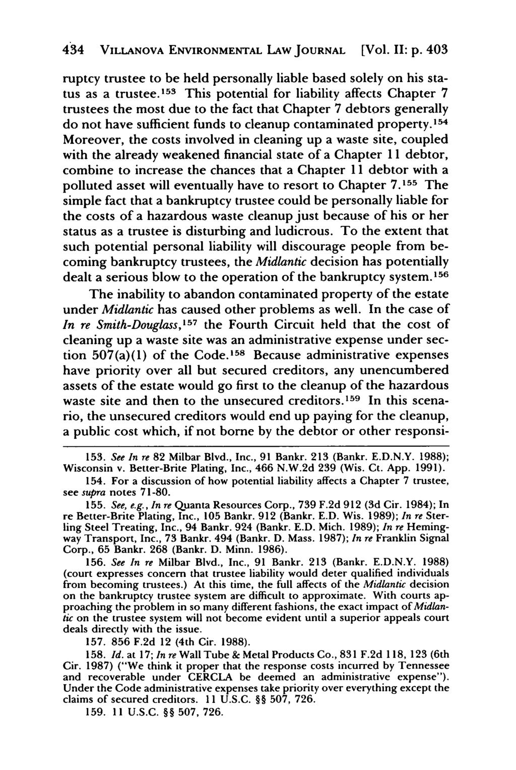 Villanova Environmental Law Journal, Vol. 2, Iss. 2 [1991], Art. 5 434 VILLANOVA ENVIRONMENTAL LAW JOURNAL [Vol. II: p.