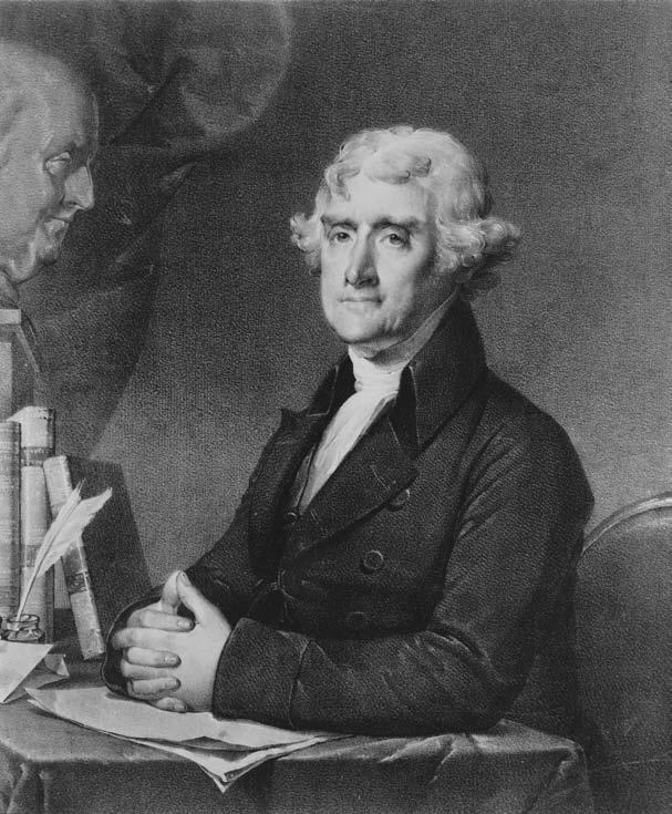 PARTY POLITICS 13 Thomas Jefferson (above) challenged John Adams in his bid for reelection in 1800. This was the fi rst U.S. election in which political parties had nominated candidates.