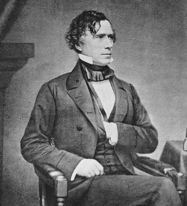 56 THE HISTORY OF THE DEMOCRATIC PARTY Franklin Pierce was the Democratic candidate for the election of 1852. He won by a landslide, 254 electoral votes to 42, against the Whig party candidate.