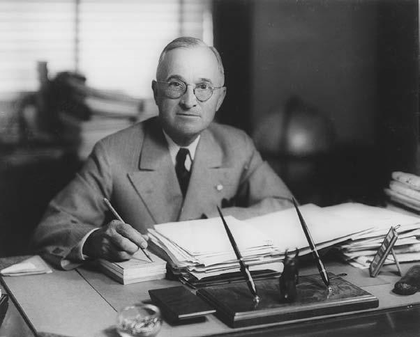 76 THE HISTORY OF THE DEMOCRATIC PARTY When President Roosevelt died in 1944, Harry S. Truman, his vice president, took over. Truman inherited leadership of a radically reshaped Democratic Party.