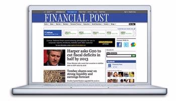 Financial Post powers a significant portion of content on the business pages of these sites, with clearly branded sections focusing on national and international business news, small business and