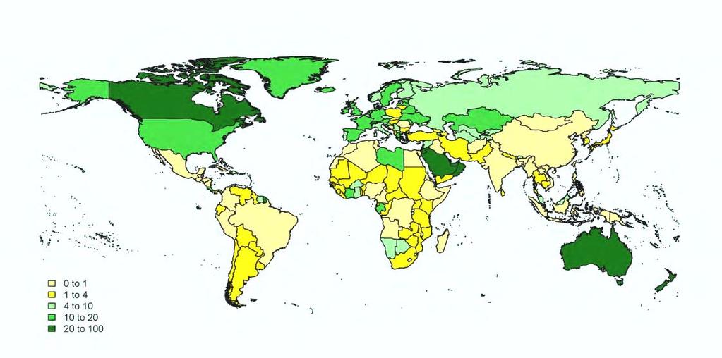 Migration Dynamics Migrant stock as percentage of total population, 2010 UN: http://www.un.