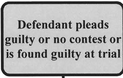 Defendant pleads guilty or no contest or is found guilty at trial 7