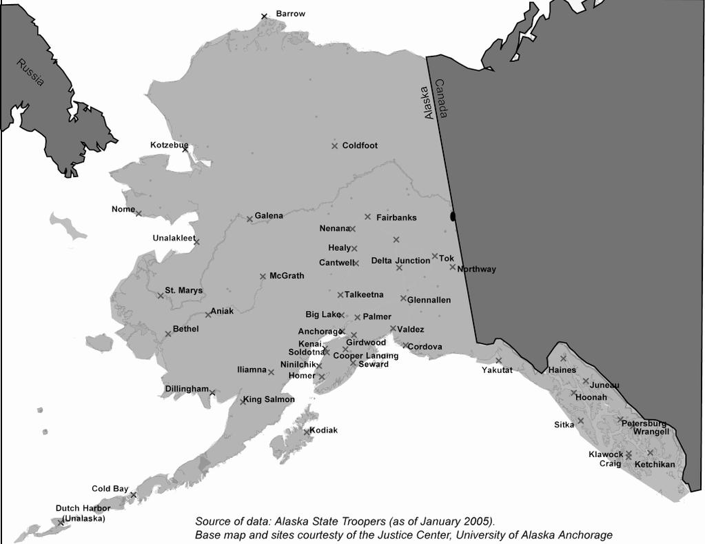 * Emmonak now has an Alaska State Trooper Post Map Showing the Location of All Alaska State