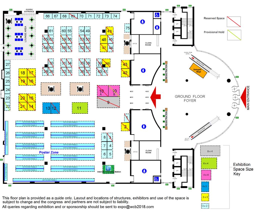 EXHIBITION FLOOR PLAN Check the website for current updated floor plans Example Corner stand 3m x 2m sample image with shell scheme The above floor plan