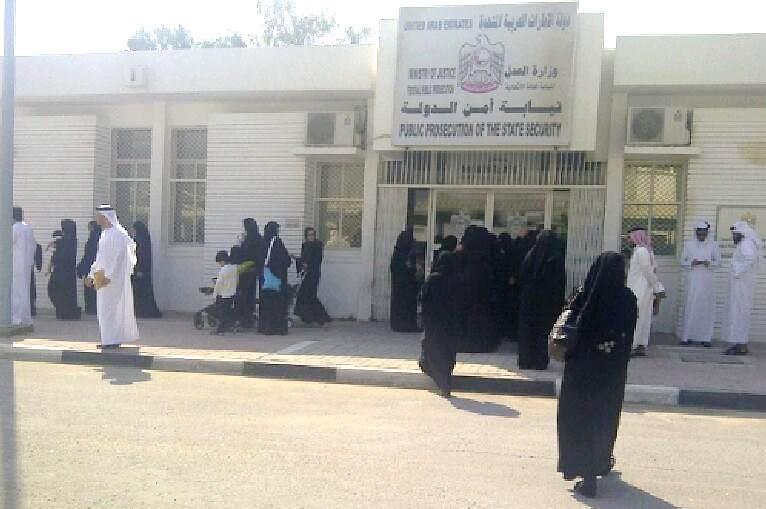 18 There is no freedom here Families of detainees gather at the State Security Prosecution office in Abu Dhabi in November 2012 to seek information about their relatives.