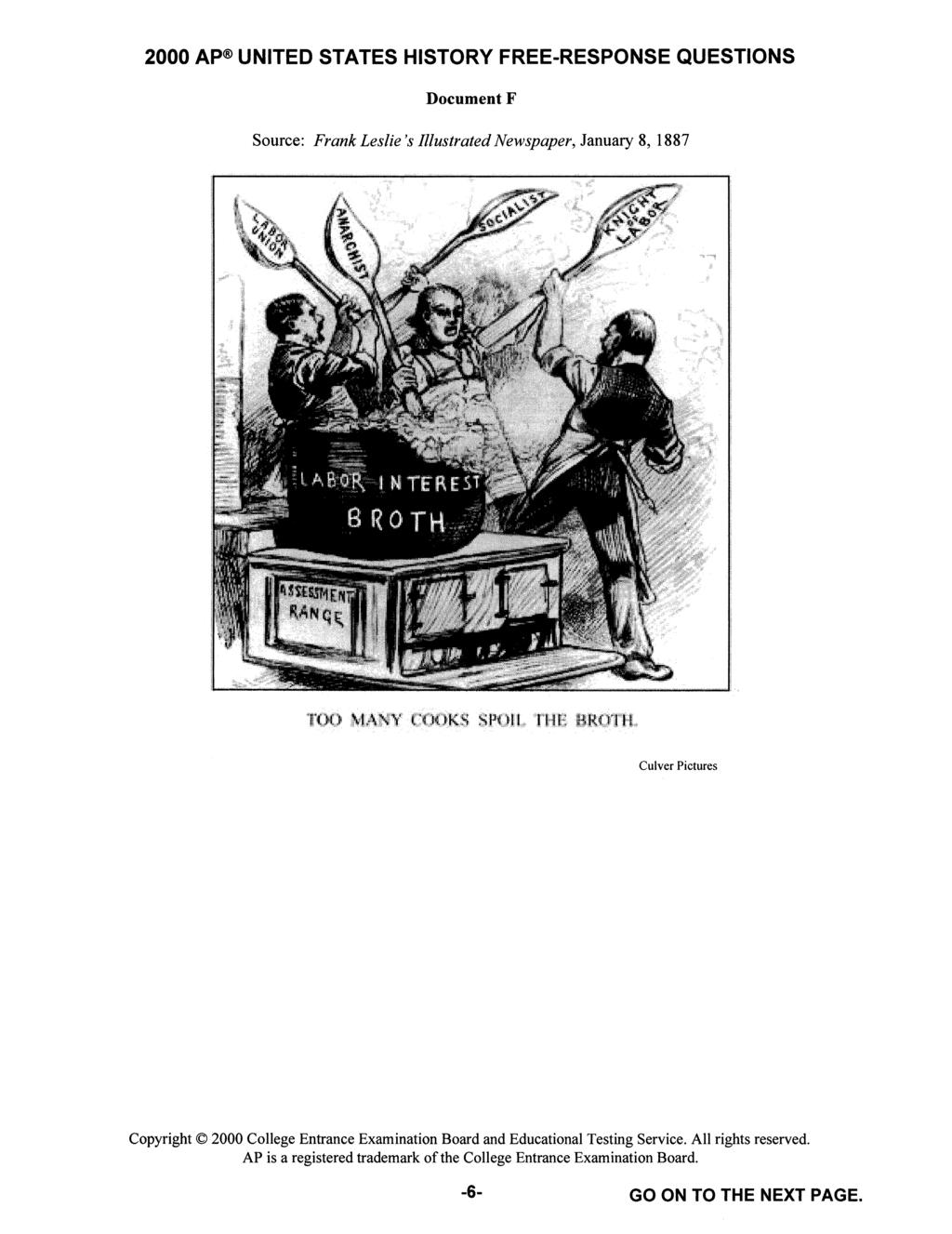 Document F Source: Frank Leslie S Illustrated Newspaper, January 8, 1887 IXbCE