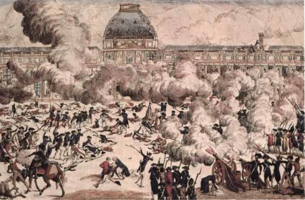 Paris crowds storm the Tuileries Paris mob stormed Tuileries (royal