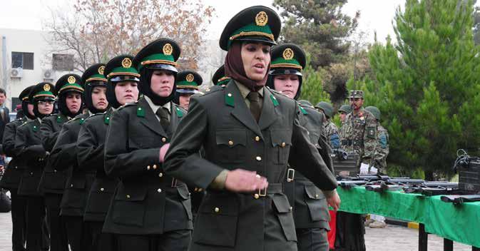 @CNASDC Members of the second all-female officer candidate class in the Afghan National Army graduate in November 2011. (Mass Communication 1st Class Elizabeth Thompson/U.S. Navy) of the Taliban insurgency in Afghanistan during those negotiations was probably not coincidental.