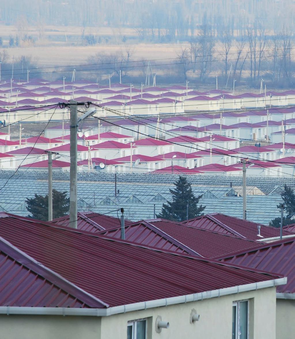 Northwest of Tbilisi, the Tserovani settlement, with 2,000 cabins, is the largest.