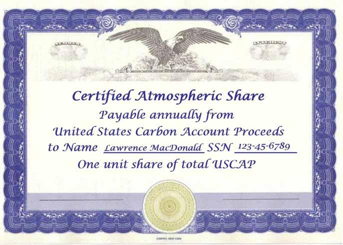 Appendix C Model Certified Atmospheric Share (CASH) Certificate Payable From United
