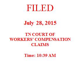 ) EXPEDITED HEARING ORDER DENYING REQUESTED RELIEF THIS CAUSE came to be heard before the undersigned Workers' Compensation Judge on July 15, 2015, upon the amended Request for Expedited Hearing