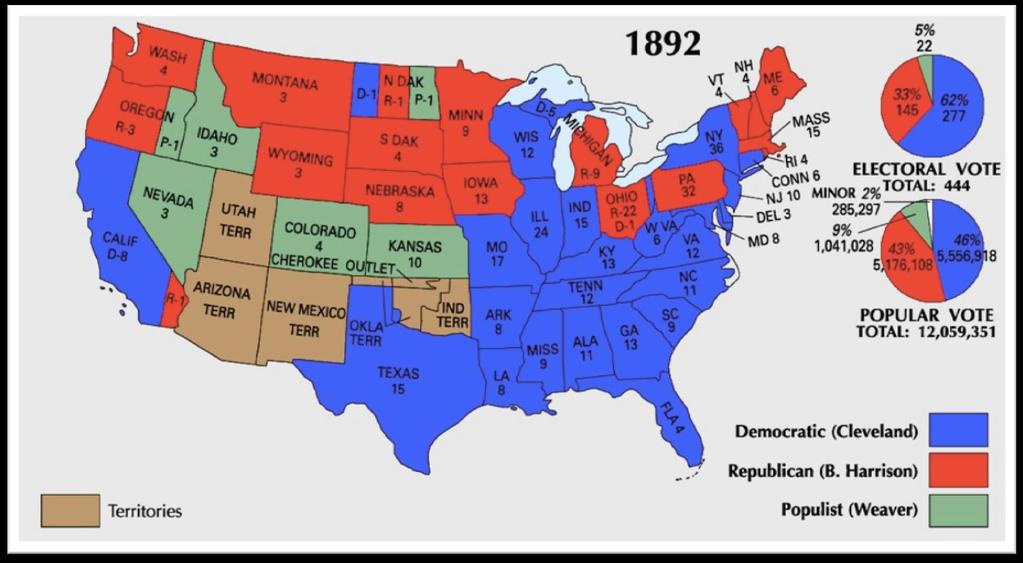 1892 PRESIDENTIAL ELECTION: