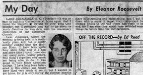 Eleanor Roosevelt Activist First Lady FDR s ears and legs My Day Newspaper