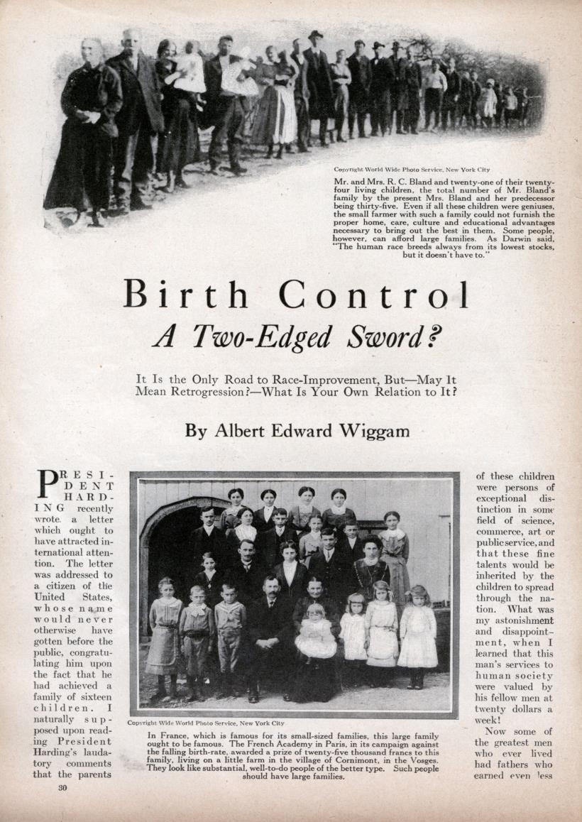 American Birth Control League Founded by Sanger in 1921 Promoted education about, and access to, harmless means of birth control Also promoted