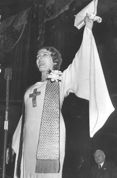 Aimee Semple McPherson 1890 1944 Revivalist minister who sometimes engaged in faith healing and speaking in tongues, she operated her own 5000 seat church in LA and broadcast her sermons over