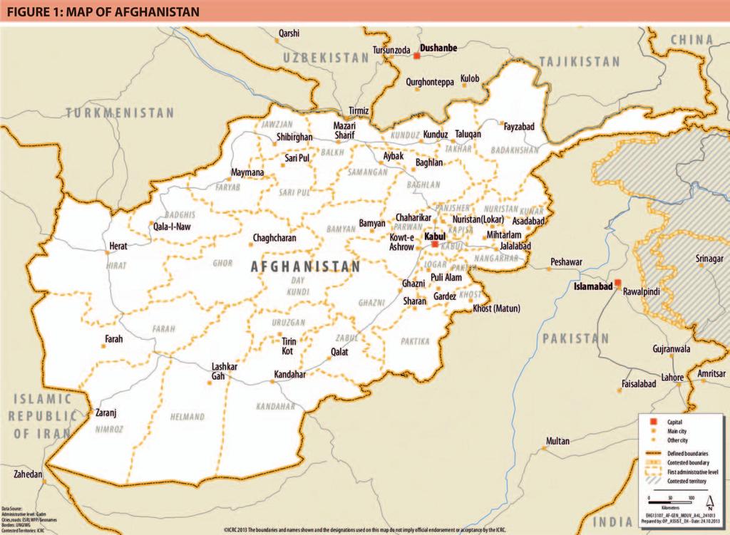 CASE STUDY: AFGHANISTAN 5 OPERATIONAL CONTEXT Country background Afghanistan, officially the Islamic Republic of Afghanistan, is a landlocked country divided administratively into 34 provinces.